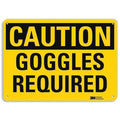 Safety Sign, 10 in Height, 14 in Width, Aluminum, Horizontal Rectangle, English