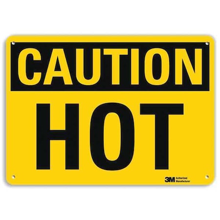 Caution Sign, 7 in H, 10 in W, Aluminum, Vertical Rectangle, English, U4-1424-NA_10x7