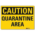 Caution Sign, 5 in Height, 7 in Width, Reflective Sheeting, Horizontal Rectangle, English