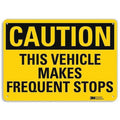 Caution Sign, 10 in H, 14 in W, Plastic, Horizontal Rectangle, English, U4-1724-NP_14X10