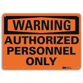 Warning Sign,10" W,7" H,0.040" Thickness