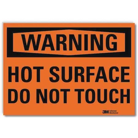 Warning Sign, 5 in H, 7 in W, Reflective Sheeting, Horizontal Rectangle, English, U6-1125-RD_7X5