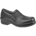 10011976, Women's 4 in Composite Toe Loafer Shoe, Black, 7 1/2, B, 10011976