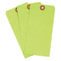 Blank Shipping Tag, Cardstock, 6-1/4" H x 3-1/8" W, Fluorescent Green, Rectangle, 1000 PK
