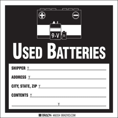 DOT Handling Label, Shipper_Address_City, State, Zip_Contents_, Paper, 6" W