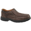Men's Loafer Shoe, Leather Upper, TPU Outsole, Brown Distressed, 12
