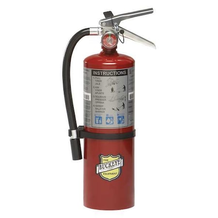 Fire Extinguisher, 5 lb Capacity, Class ABC ,UL Rating3A:40B:C ,Monoammonium Phosphate