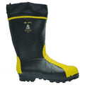 Unisex Viking(R) Tall Rubber Boots w/Met Guard, Steel Toe, 15" Height, Black/Yellow, 10