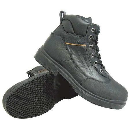 Unisex 6-Inch Work Boot, 9 W, Steel Toe, 6 in H, Black, 7800