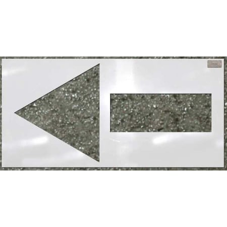 Stencil, Straight Arrow, 42 in Character Height, Not Applicable Font, Polyethylene, White, 1 Pieces