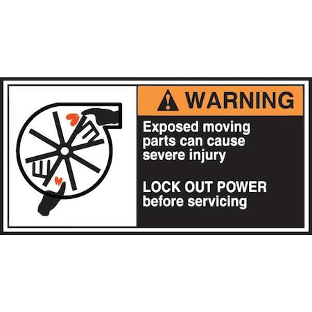 Label, CEMA, 2-1/2x5, Warning Exposed, PK5, LECN369