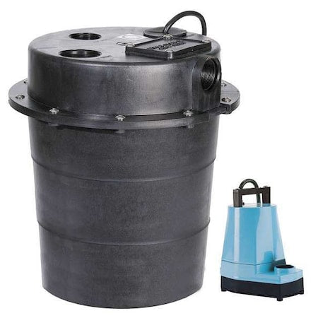 Sink Drain Pump System, 10ft, 1/6hp, 115V AC