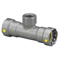 Tee, Steel, Press-fit 1", 1", FNPT 1/2"