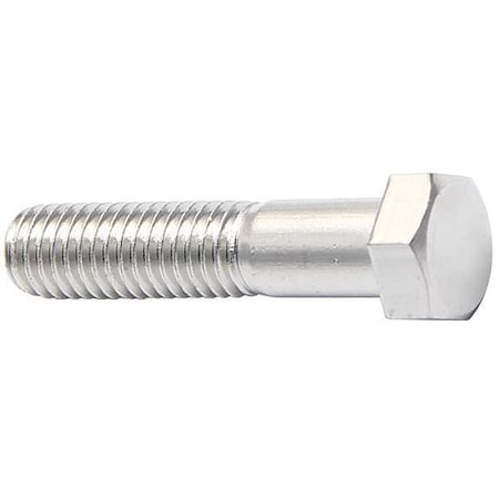 18-8, 5/16"-18 Hex Head Cap Screw, Plain Stainless Steel, 4 in L, 10 PK