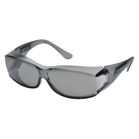 OVR-Spec III, Safety Glasses, Anti-Scratch, Gray Lens, Gray Frame, Full-Frame