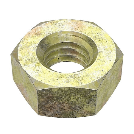Jam Nut, 1-1/2"-12, Steel, Grade 5, Zinc Yellow, 7/8 in Ht
