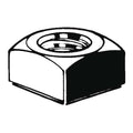 M5-4.00 Low Carbon Steel Zinc Plated Finish Square Nut - Regular, 100 pk.