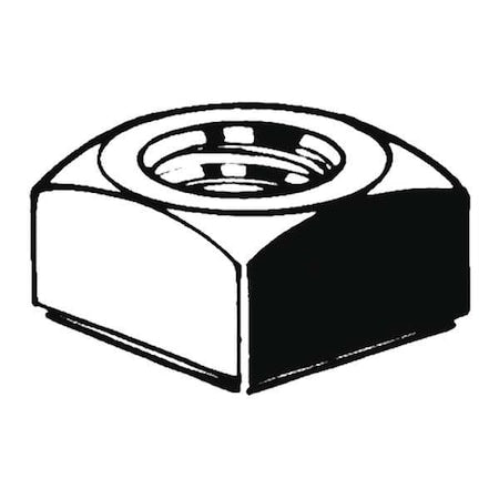 M5-4.00 Low Carbon Steel Zinc Plated Finish Square Nut - Regular, 100 pk.