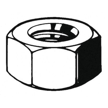 Hex Nut, M42-3.00, Steel, Class 8, Black Oxide, 34 mm Ht