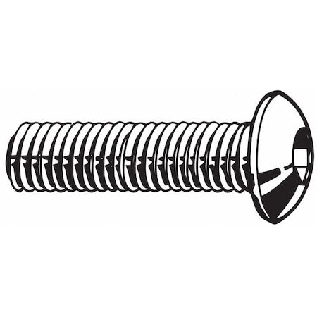 M3-0.50 Socket Head Cap Screw, Button, Zinc Plated Steel, 6 mm Length, 100 PK