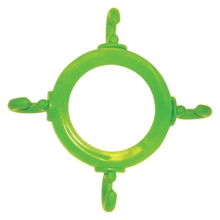 Cone Chain Connector for Plastic Chain Barrier, Green, 6 39/50 in Length, Gloss