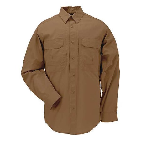 Taclite Pro Shirt, Button Front, 4 Pocket(s), Brown, Xl