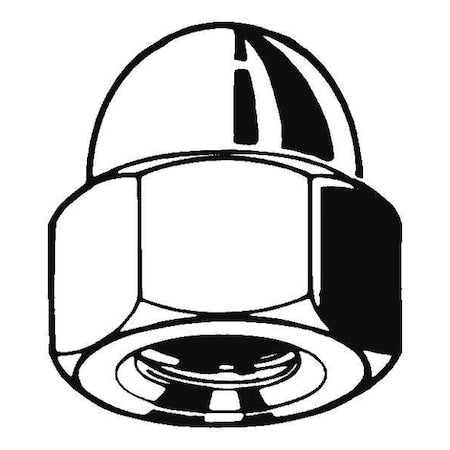 High Crown Cap Nut, M12-1.75, Steel, Zinc Plated, 22 mm H, 50 PK