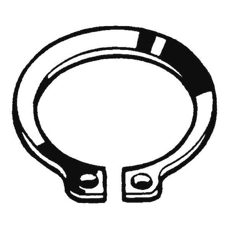 External Retaining Ring for Shaft, Steel, Plain Finish, 50 PK