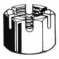 1-1/4"-12 Grade 2 Plain Finish Carbon Steel Round Slotted Castle Nut