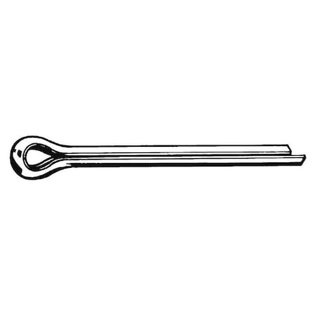 Extended Prong Cotter Pin, 2 mm Dia, 21 mm L, 316 Stainless Steel, 25 PK