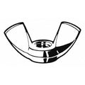 Wing Nut, 5/8"-11, Brass, Plain, 1.44 in Ht, 2.76 in Max Wing Span
