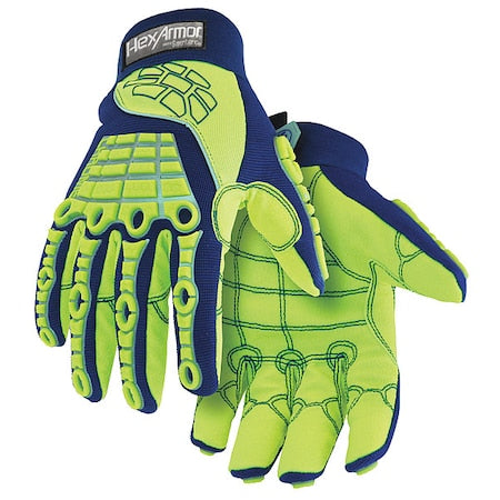 Chrome Series(R) Hi-Vis Cut Resistant Impact Gloves, TP-X(R) Palm, XL