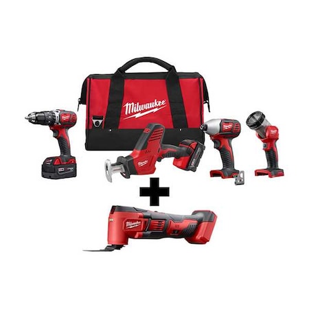 M18 Cordless LITHIUM-ION 4-Tool Combo Kit + M18 Cordless Multi-Tool