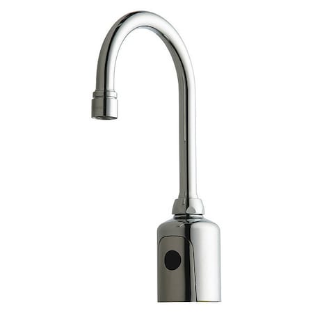 Sensor Single Hole Mount, 1 Hole Gooseneck Bathroom Faucet, Polished chrome