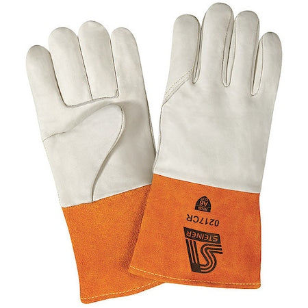 Cut Resistant Welding Gloves, Gauntlet Cuff, Wing Thumb, Premium Cowhide, XL, 1 PR