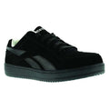 Men's Athletic Shoe, Steel Toe, Suede Upper, Rubber Outsole, Lace Up, Black, 11 1/2 W