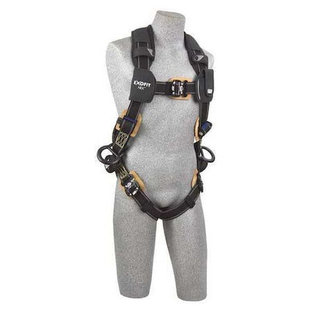 ExoFit NEX(TM) Arc Flash Full Body Harness, L, 420 lb., Quick-Connect Chest/ Back, Side D-Ring