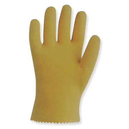 Coated Gloves, PVC, Textured, Full, 3 Abrasion Level, Yellow, M (9) 1 PR