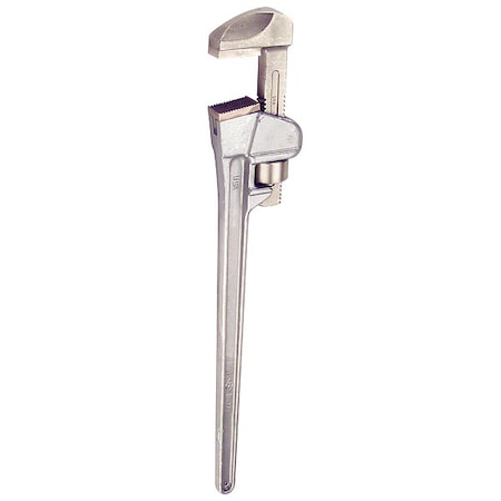 36 in L 5 11/16 in Cap. Aluminum Straight Pipe Wrench
