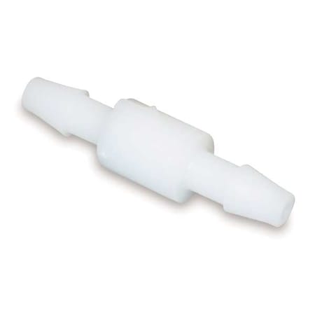 1/8" Barb White Nylon Ball Cone Spring Check Valve