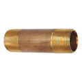 1-1/2" MNPT x 6-1/2" TBE Red Brass Pipe Nipple Sch 40