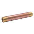 1/8" MNPT x 6-1/2" TBE Red Brass Pipe Nipple Sch 40