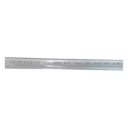 Tubing,3/8 I.D.,100 ft.,Clear,Flexible