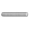 Fully Threaded Rod, 1/4"-20, 12 in, Steel, Grade 2, Plain Finish