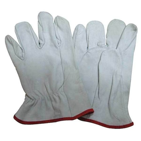 Electrical-Insulating Glove Protectors, Goatskin, 10" Length, White, Size 8