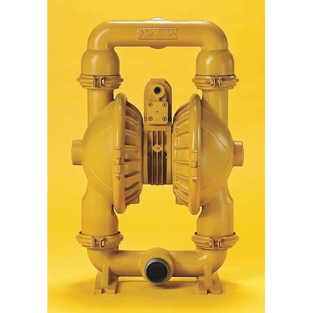 Double Diaphragm Pump, Aluminum, Air Operated, Buna-N, 155 gpm GPM 180 Degrees F