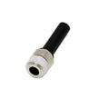 Push-Fit Fitting, 1/4 in Tube Size, Brass, Silver, 10 PK