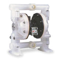 Double Diaphragm Pump, Polypropylene, Air Operated, Santoprene, 47 GPM