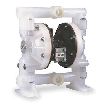 Double Diaphragm Pump, Polypropylene, Air Operated, Santoprene, 47 GPM
