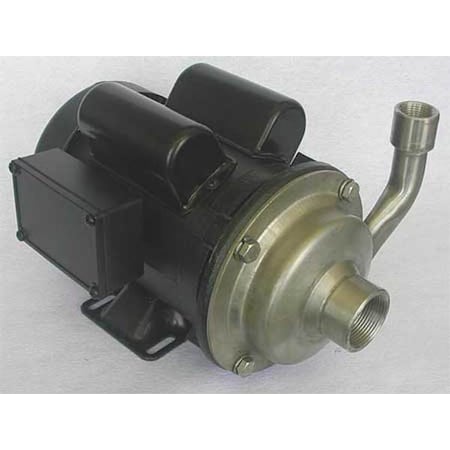 CentrfPmp,1/2hp,SS,3/4",Crbn/Crmc/FKM/SS